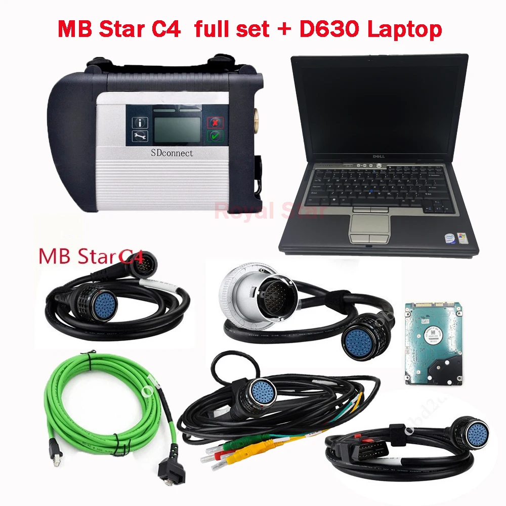 Car Diagnostic Scanner MB STAR C4 with HDD V9.2018 software install compeleted with more function and D630 PC set ready to use Car Diagnostic Scanner MB STAR C4 with HDD V9.2018 software install compeleted with more function and D630 PC set ready to use