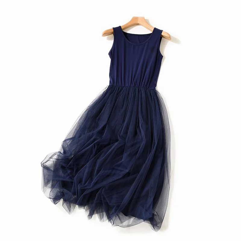

Vestidos Women Mesh Pleated Party Vest Dresses Vestido Tutu Tulle Summer Dress Women Casual Sexy Tank Sleeveless Midi Dress
