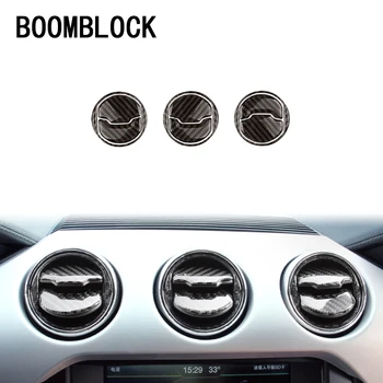 

Car-styling Carbon Fiber Sticker Trim For Ford Mustang 2015 2016 2017 GT500 GT 350 Dashboard AC Outlet Headlight GPS Accessories