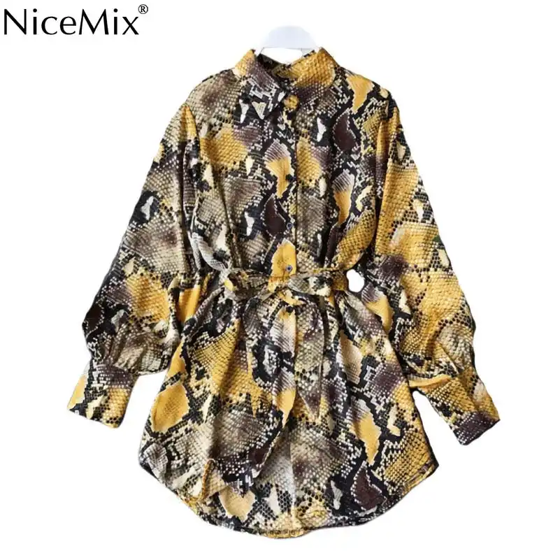 leopard shirt dress midi