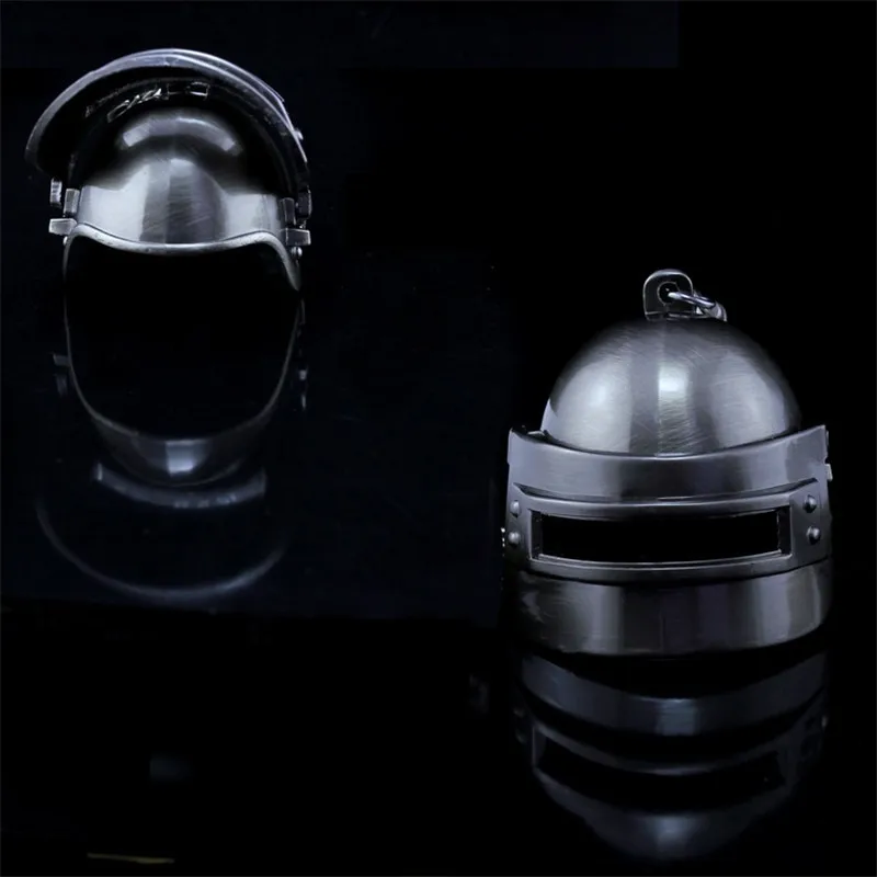  Game Playerunknown Battlegrounds 3D Keychain PUBG Level 3 Helmet Alloy Keyring Jewelry Pendant Fans