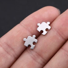 Лемежетон нержавеющая сталь головоломка серьги-гвоздики милые головоломки серьги-гвоздики женские минималистичные серьги ювелирные изделия