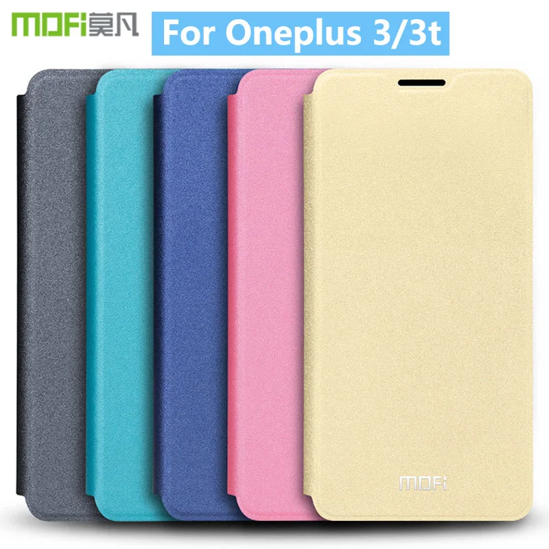 

Original MOFi Rui Series Luxury Flip Leather Matte Back Protective Phone Cover Case For Oneplus 3 3t Case