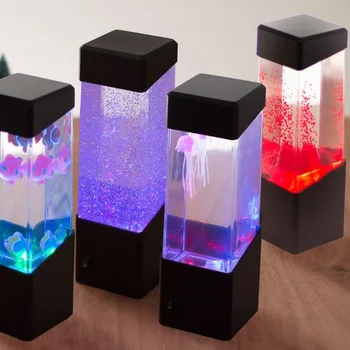 

LED Lights Jellyfish Water Ball Aquarium Tank Lamp Relax Bedside Mood Light for Home Decoration Magic Lamp Gift Drop ship