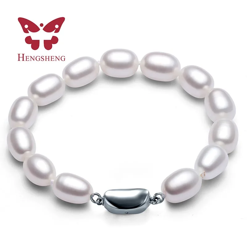 

Big Pearl 9-10mm Freshwater Natural Pearl Women Bracelets For Birthday Gift, 2016 Fine 18cm Handmade Knot Beauty White Bracelets