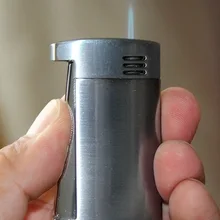 Бутик цилиндр металлический ветрозащищенная реактивная Бутановая горелка турбо прямая сигаретная труба надувная газовая зажигалка аксессуары
