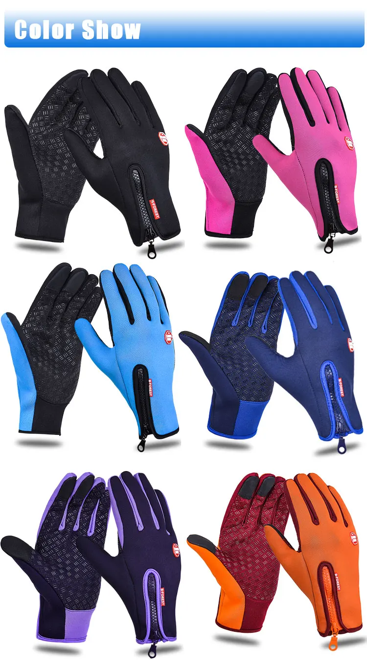 Winter Cycling Gloves Men Women Waterproof Windproof Touch Screen Bike Warm Gloves Cold Weather Running Sports Hiking Ski Mitten mens snowboard gloves