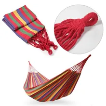 Portable Striped Outdoor Hammock 120kg Load Bearing Swing Hammock Home Garden Hanging Bed Traveling Camping Swing Bed 280x80cm