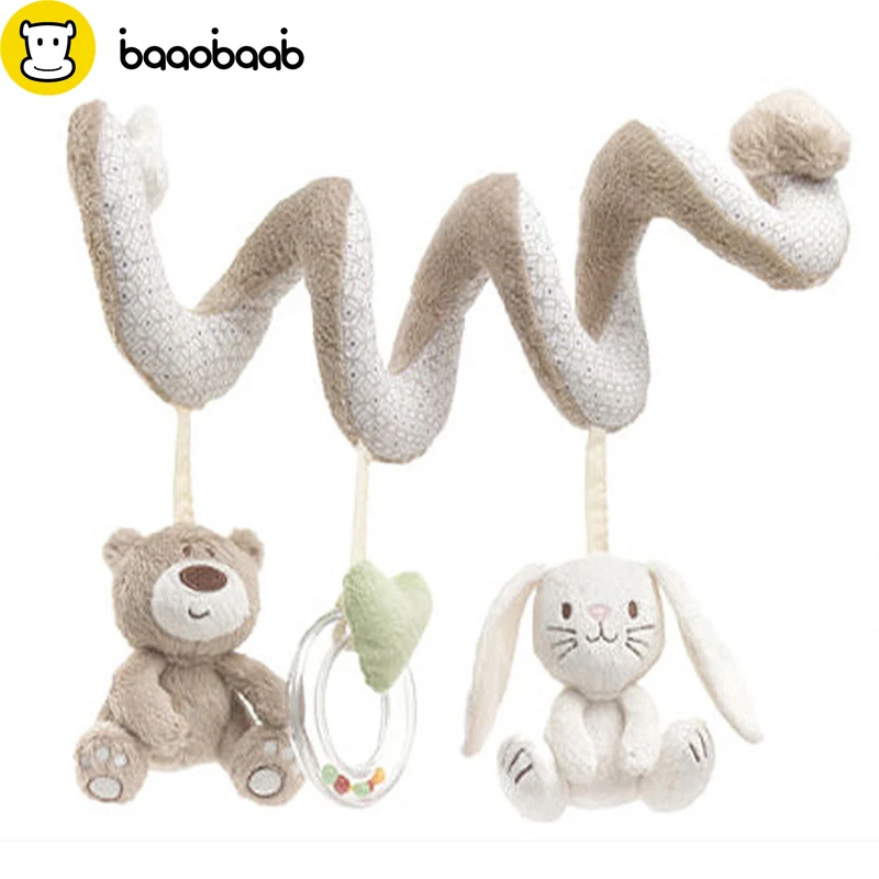 

BAAOBAAB Toy Newborn Baby Toys Mobile Educational Musical Plush Rattles Playing On The Crib Hanging Bell Toys For Childre
