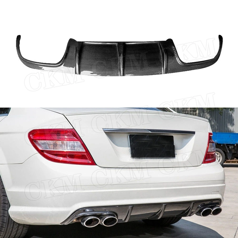 Carbon Fiber Hinten Lip Diffusor Fur Mercedes Benz C Klasse W204 C63 Amg 2008 2009 2010 2011 Frp Auto Stossstange Bumpers Aliexpress