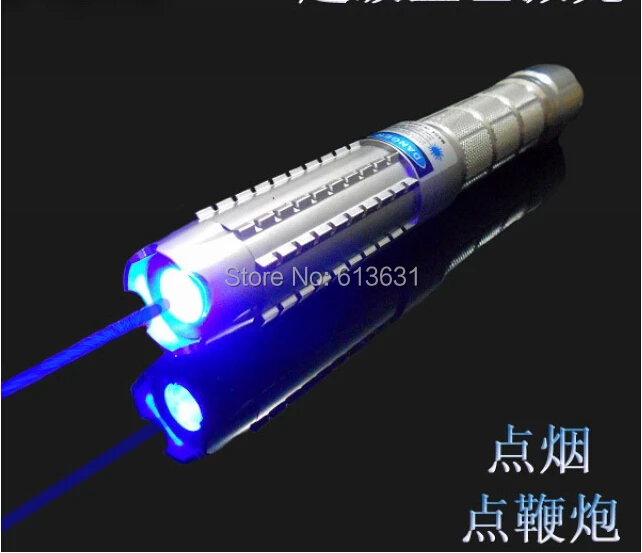 

High Power Military 450nm focusable 100000m blue laser pointers burning star pointer torch Burning cigarette matches +5caps