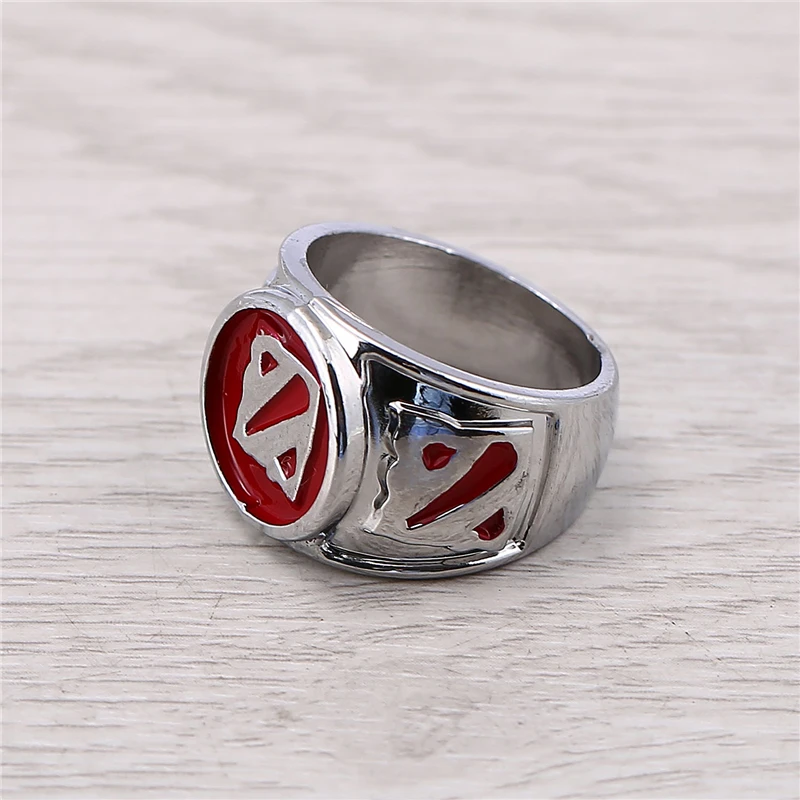 J Store Game Dota 2 кольца с логотипом для мужчин Dota2 Ti8 кольцо из металлического сплава