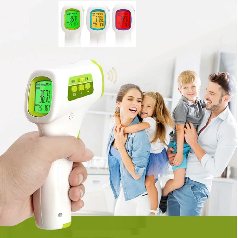 

Medical home infrared baby thermometer temperature gun measuring instrument Intelligent tri-color backlight reminder CE approval