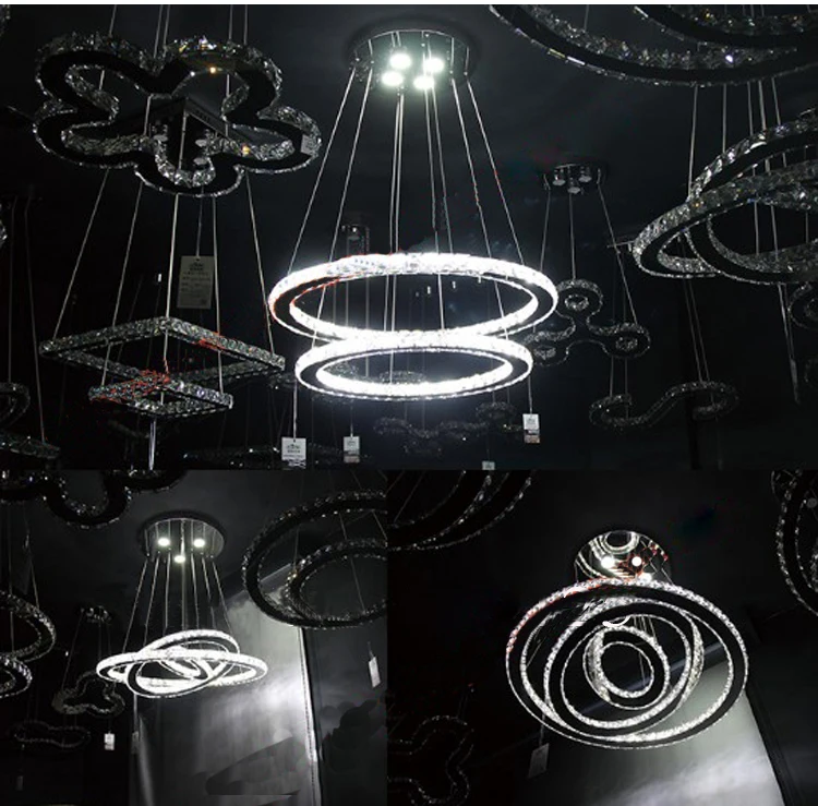 

Phube Lighting LED Ring Chandelier Light Modern Crystal Lustre Chandeliers Light Lighting included Remote Control Free Shipping!
