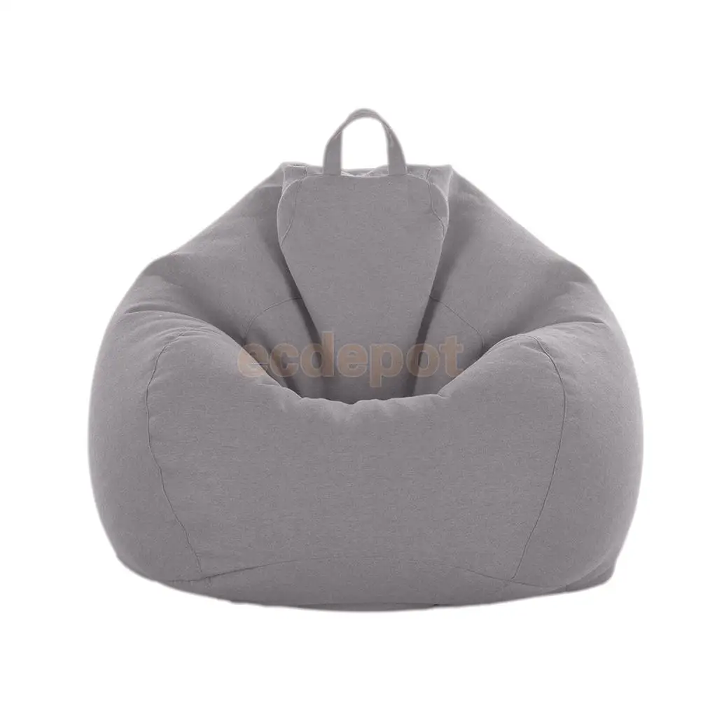 fityle Extra Large Bean Bag Sofa Chair Covers Replacement Comfy Beanbag Without Filling Lounger Seat Tatami Furniture 90*110cm
