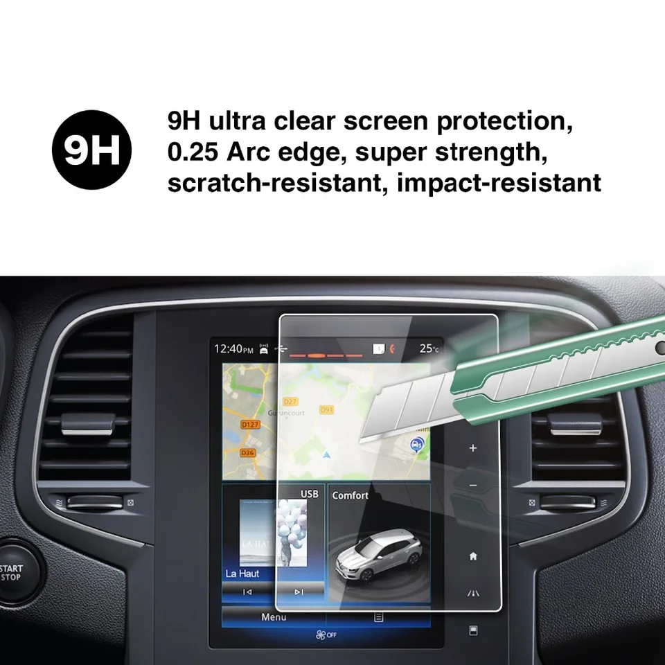savvies 6 Pezzi Pellicola Protettiva per Renault Megane GT R-Link 2 8.7 Protezione Schermo Trasparente