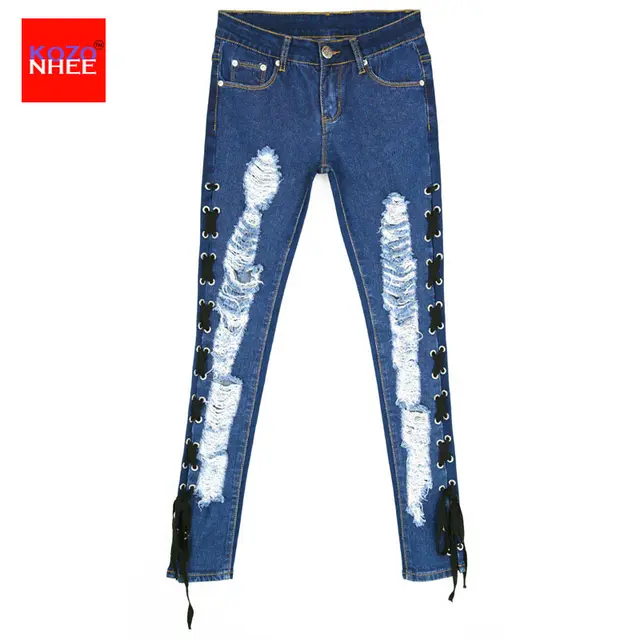 jeans with straps