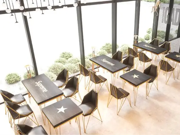 Луи Мода кафе мебель Наборы западный ресторан кофе десерт магазин молочный чай стол и стул комбинация