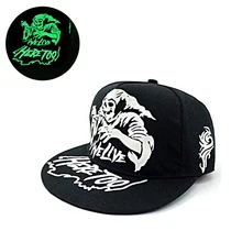 Зеленая светящаяся темная бейсболка с маленькими звездами, флуоресцентная бейсболка в стиле хип-хоп, повседневные светящиеся бейсболки, облегающие шапки для мужчин и женщин 302