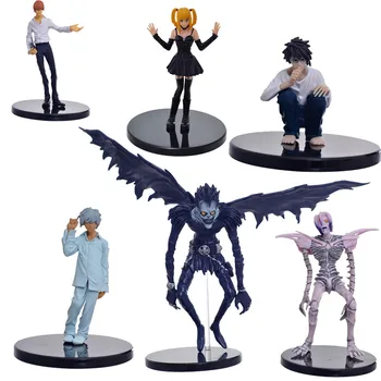 

6pcs/set Anime Death Note L Killer Ryuuku Rem Misa Amane PVC Action Figure Juguetes Collection Model Doll Kids Toys