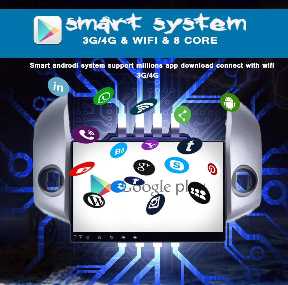 Discount 1024*600 Android 9.0 car dvd player for Toyota RAV4 Rav 4 2007 2008 2009 2010 2011 2 din 1024*600 gps navigation wifi Head unit 10