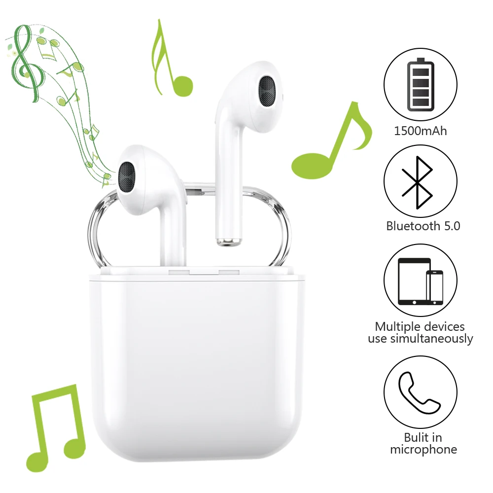 Wireless Earbuds, GUSGU True Wireless Bluetooth Earbuds 5.0 TWS in-Ear Sports Wireless Earphones Built-in Mic 1500mAh Battery Wireless Earbuds, GUSGU True Wireless Bluetooth Earbuds 5.0 TWS in-Ear Sports Wireless Earphones Built-in Mic 1500mAh Battery