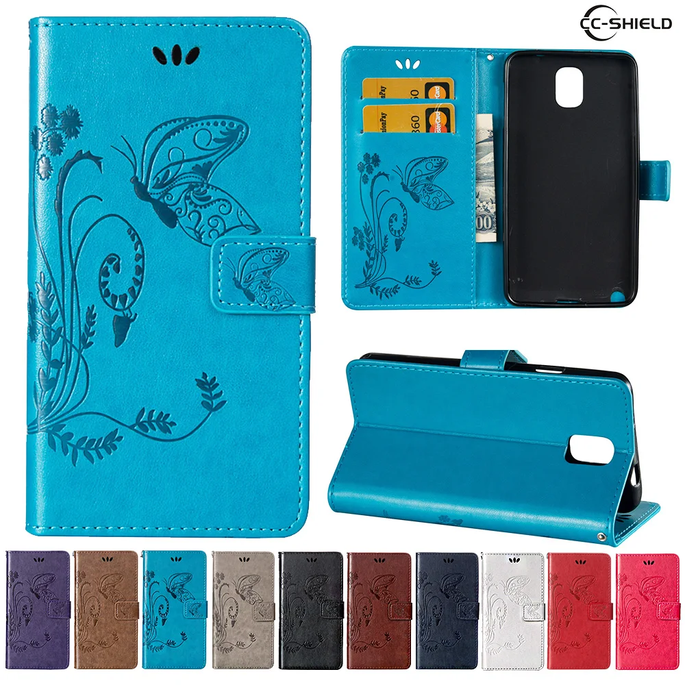 Case for Samsung Galaxy NOTE 3 N900 N9005 Leather Flip Cover Wallet NOTE3 SM-N900 SM-N9005 Mobile phone bags | Мобильные телефоны и