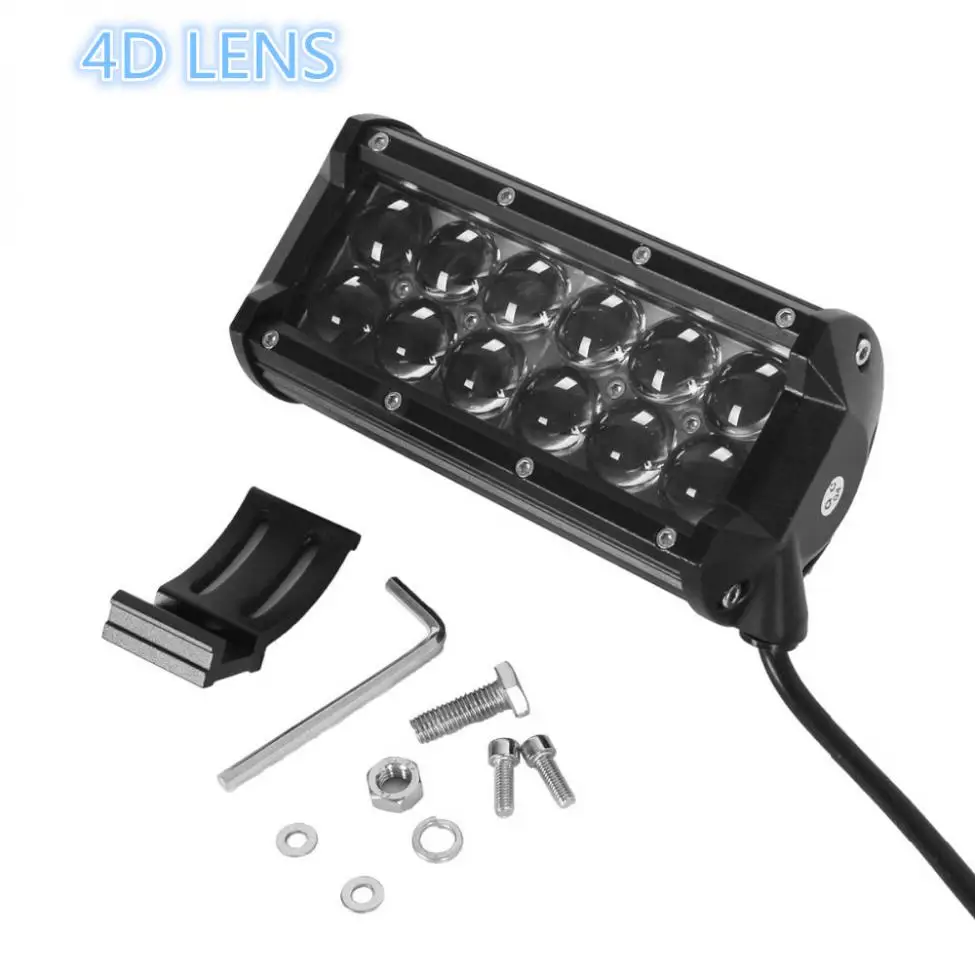 Conduziu a Barra de Luz do Trabalho do Carro Polegada Carro 12 v 24 Auto Pickup Suv Utv Caminhão Atv Barco Ute Offroad Worklight Condução Nevoeiro Lâmpada 60 w 6.5 6 Cheap Barra de luzLuz de trabalho