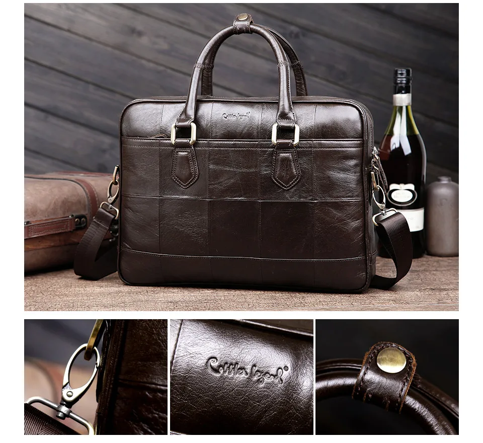 Cobbler Legend, мужской портфель из натуральной кожи, сумка для мужчин, сумки через плечо, сумка на плечо, мужская сумка-мессенджер для ноутбука, деловая сумка