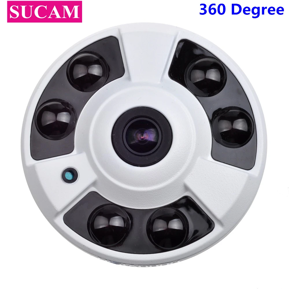 

SUCAM 20M Infrared 2MP AHD 360 Panoramic Camera Fish Eye Lens 1080P Analog Video Surveillance Dome Cameras CCTV with OSD Cable