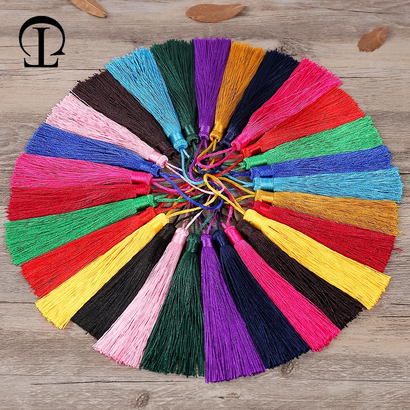12pcs/lot 12cm tassel silk fringe sewing 20 colors available decorative tassels for curtains