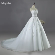 ZJ9032 2017 lace flower Sweetheart White Ivory Fashion Sexy Wedding Dresses for brides plus size maxi size 2-26W