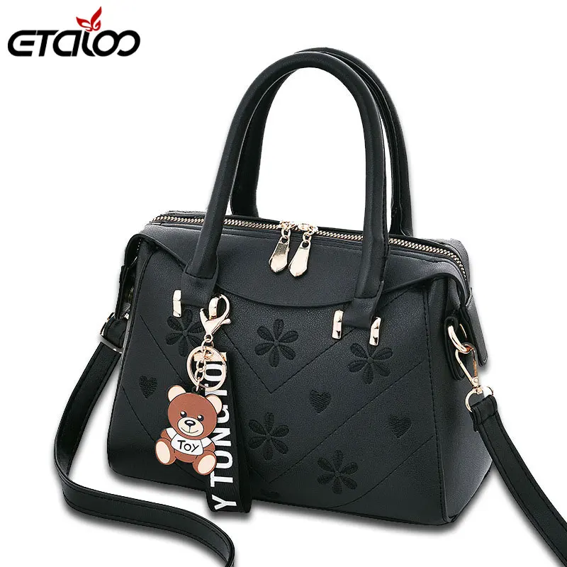 

Vintage Women Handbag Top-Handle Casual Tote Shoulder Bag Crossbody Bags Female Flower Embroidery Handbags 2018