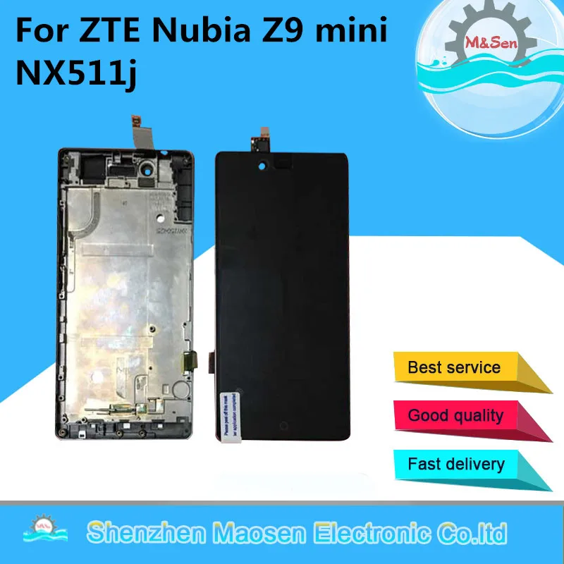 

M&Sen For 5.0" ZTE Nubia Z9 Mini NX511J LCD Screen Display+Touch Panel Digitizer Frame For ZTE Z9 Mini Assembly Lcd Display