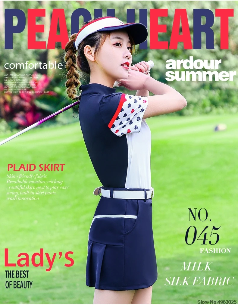 Pgm moda golfe saia define feminino verão