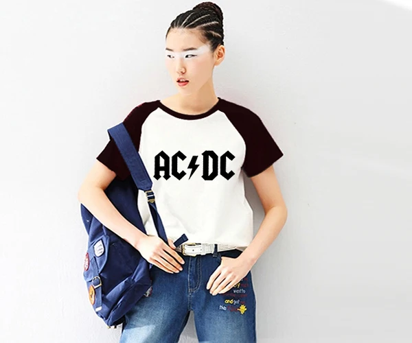 600PX Raglan Short Sleeve T-shirt ACDC 9