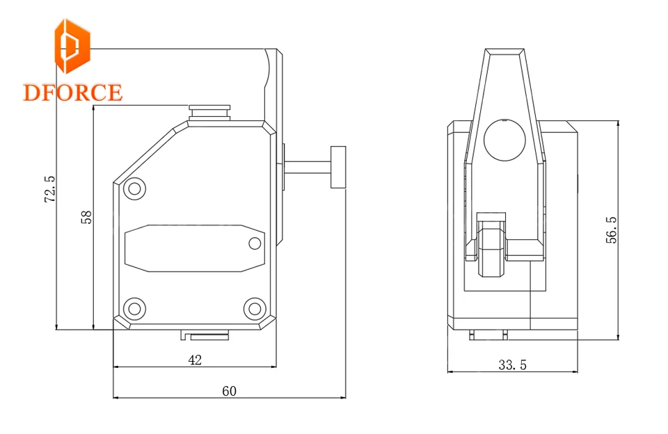 DFORCE MK8 Боуден экструдер BMG экструдер+ V6 HOTEND двойной привод экструдер для 3d принтера высокая производительность для I3 3D принтер