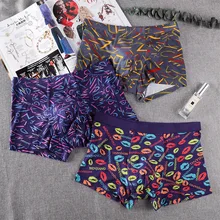 Новое мужское нижнее белье, мужские хлопковые боксеры, мужские сексуальные трусы для мужчин, комфортные трусики из «дышащей» ткани