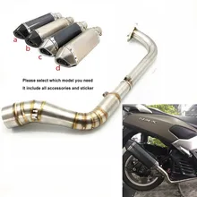 Modified motorcycle Front Middle Exhaust muffler pipe slip-on full syste For YAMAHA NMAX 155 NMAX155 NMAX125 150 nmax N-MAX