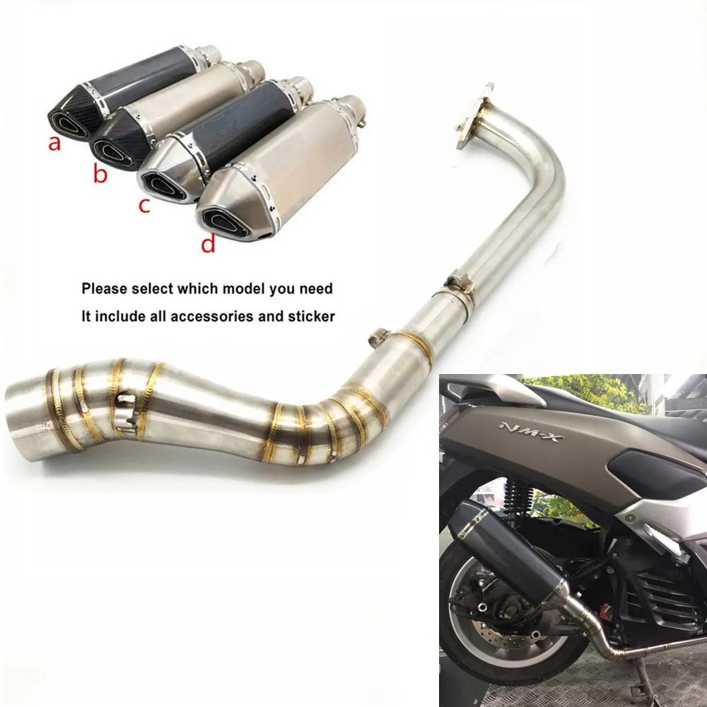 

Modified motorcycle Front Middle Exhaust muffler pipe slip-on full syste For YAMAHA NMAX 155 NMAX155 NMAX125 150 nmax N-MAX