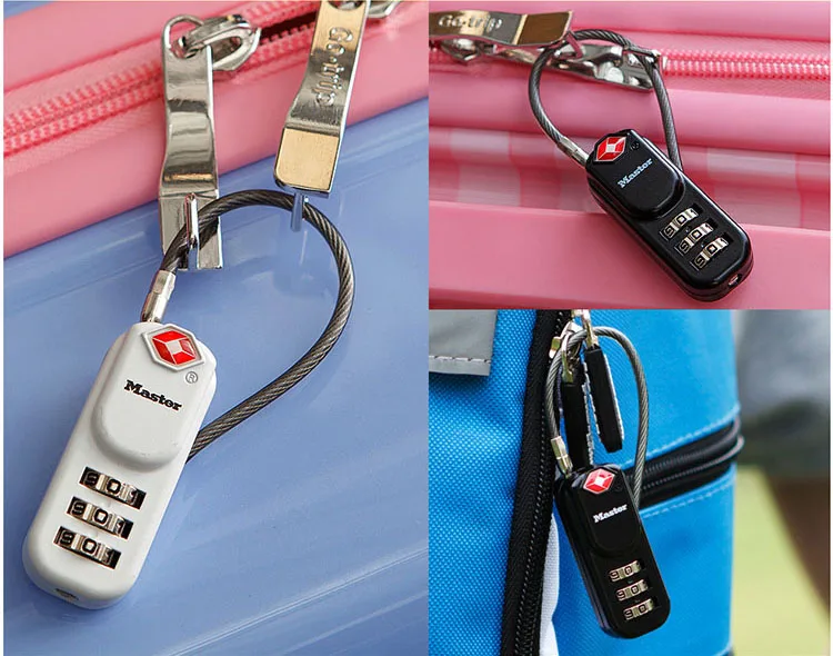 TSA Luggage Strap Locks Digit Plastic Alloy Password Customs Luggage Padlocks Combination Suitcase Padlock Travel Lock (2)