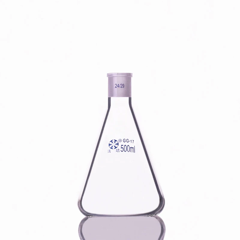 

Conical flask with standard ground-in mouth,Capacity 500ml,joint 24/29,Erlenmeyer flask without tick mark