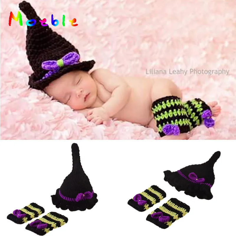 

Crochet Leprechaun Newborn Baby Photography Props Knitted Baby Winter Hat With Matching Leg Warmers Unisex Costume MZS-16082