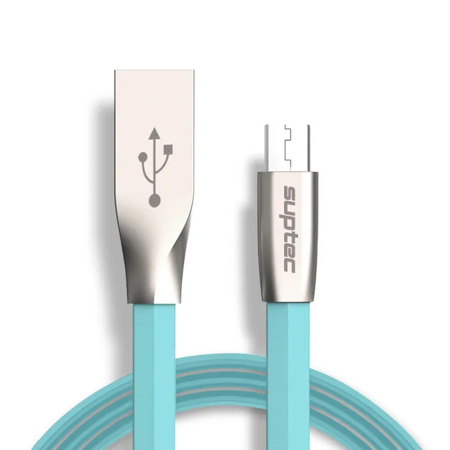 Кабель Micro USB SUPTEC с разъемом из цинкового сплава для синхронизации данных и быстрой зарядки для samsung, Xiaomi, huawei, htc, sony, шнур для телефона Android - Цвет: Blue for Android