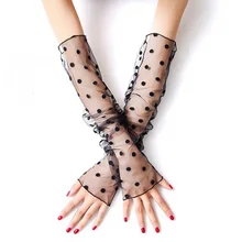 1 пара, женские летние сетчатые двухфункциональные шелковые перчатки с защитой от ультрафиолета или кружевные сетчатые носки, дизайн распродажа