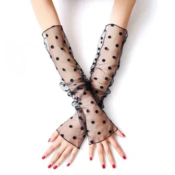 

New Design 1 Pair Women Summer Fishnet Dual Function Silk Anti-UV Gloves Or Leg Lace Mesh Socks Hot Sale 2017