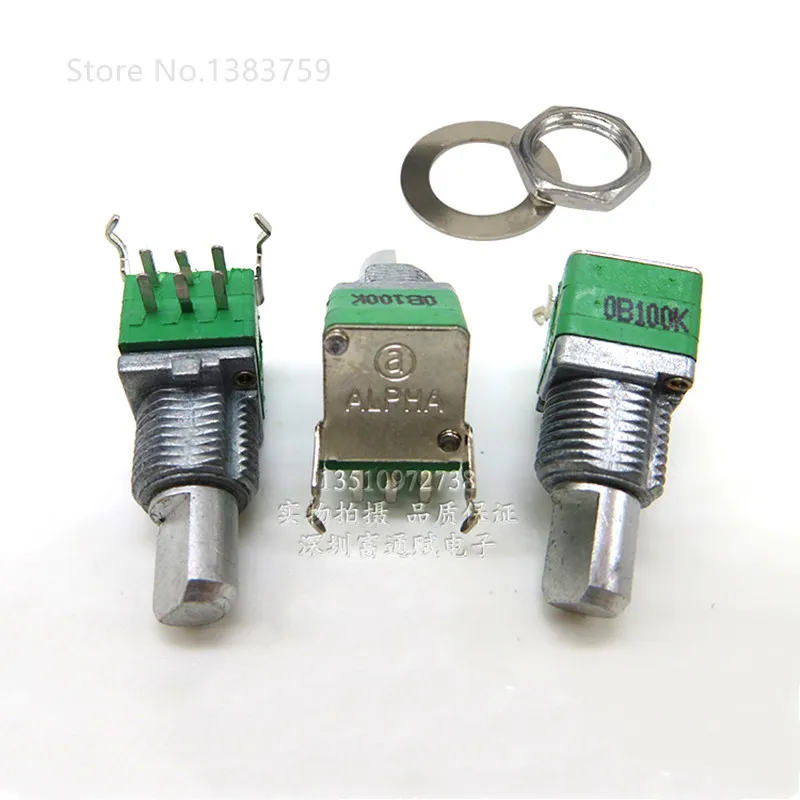 

ALP/HA Precision RD902F-B100K 15MM Half-axis Single-turn Double Potentiometer