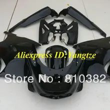 ABS обтекатель комплект для 1993 2003 KAWASAKI Ninja ZZR1100 93-03 ZZR 1100 1993-2003 ZX-11 ZZR1100D полностью глянцевый черный Обтекатели KS12