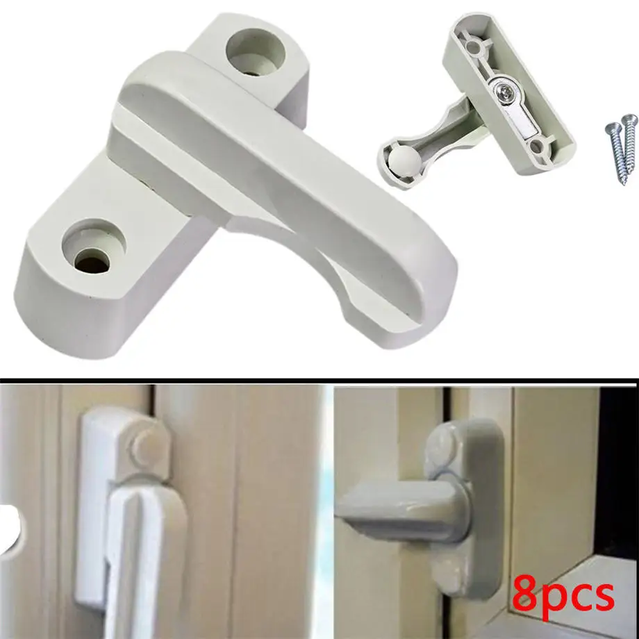 

New Quality 8pcs Sash Blocker Window Jammer - White - Extra Security For UPVC Door / Window Wholesale &920