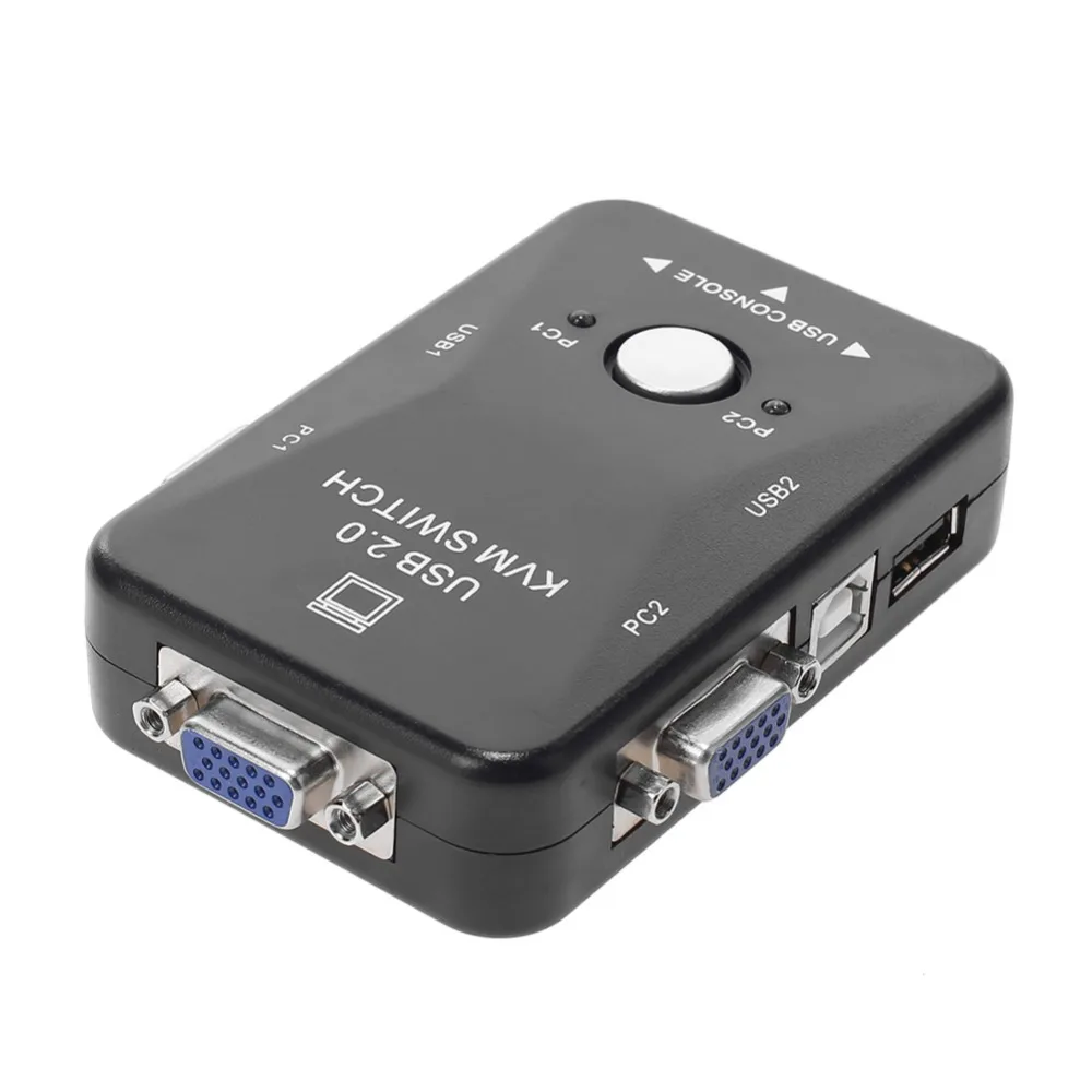 2 Порты USB 2,0 KVM коммутатор 1920*1440 VGA переключатель SVGA Splitter коробка для мышь клавиатура Монитор обмен компьютер PC